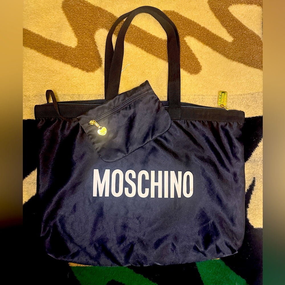 ♥️Moschino♥️ Satin Tote Bag with Pouch